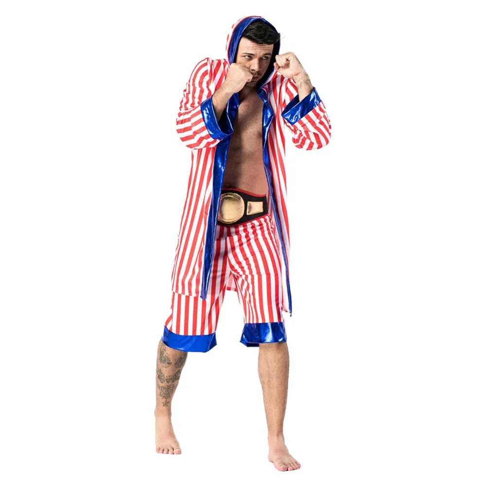 Halloween Adult Men Boxing Costume Boxer Role Playing Suit Halloween