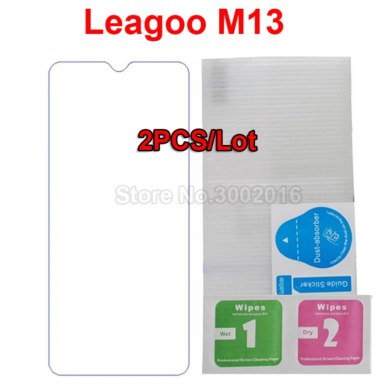 2 шт. чехол из закаленного стекла для Leagoo M13 M 13 9H Защитная пленка смартфона 6 1 дюйма