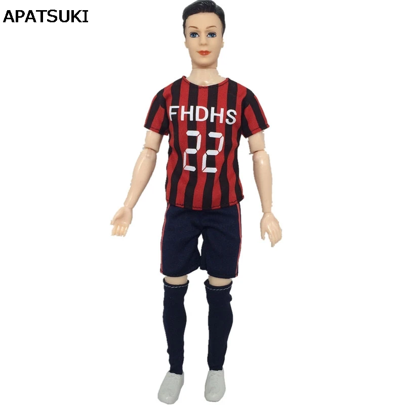 1set 1/6 Sport Wear For Ken Doll Red Black No.22 Top Clothes + Shorts ...