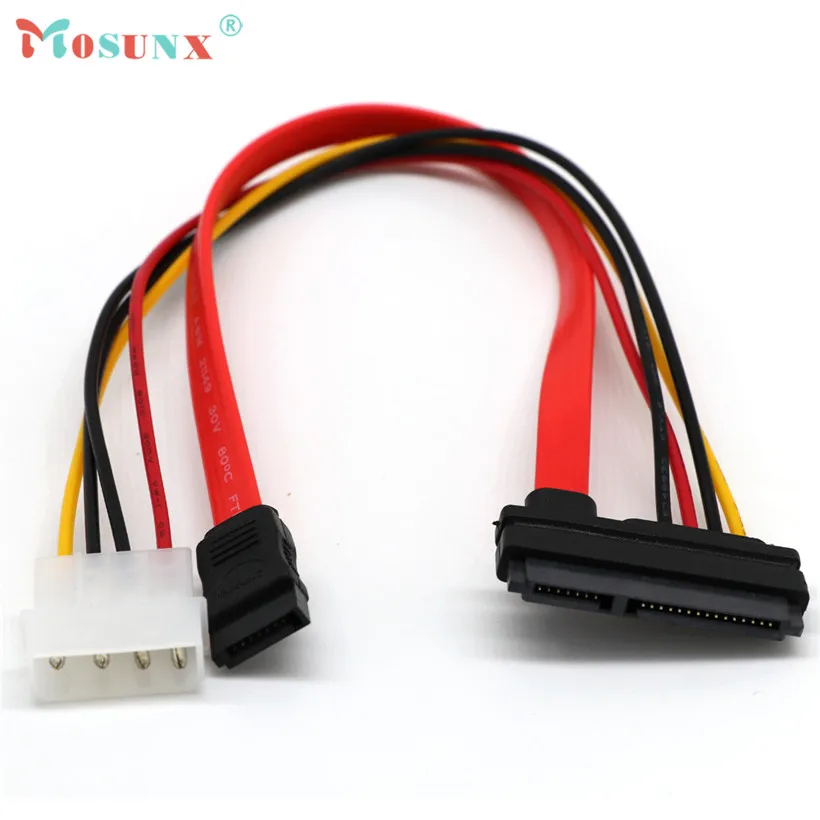 Mosunx advanced SATA Combo 15 Pin Power и 7 Data Cable 4 Molex to Serial ATA Lea 2018 Лидер продаж планшеты 1 шт|4 pin