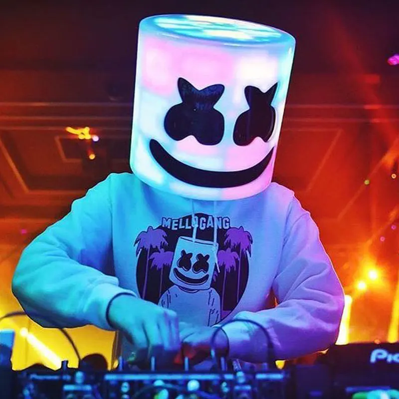 

Novelty Gadgets DJ Marshmello Cosplay Mask Toys Latex Prop Women Man Music Party Bar Electronic Syllable Cosplay Accessories