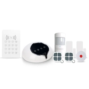 

DIY home 3G security alarm system with RFID keypad Arm/disarm Android/IOS App controlled wireless 3G home alarm system