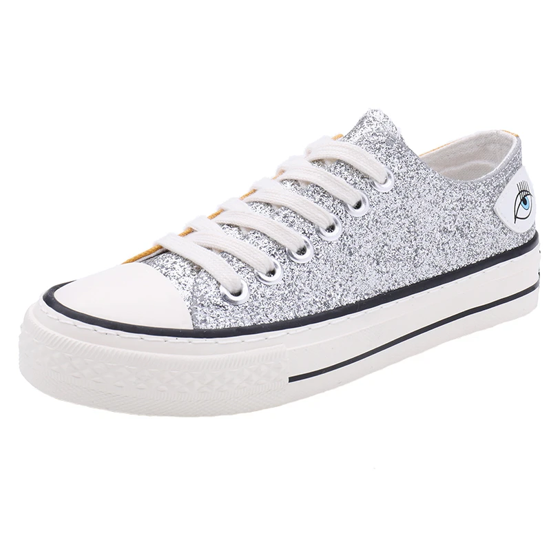 sequin canvas shoes