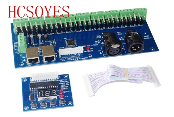 

hight power DC12V-24V 27 CH DMX-27CH-RJ45-led dimmer 1A*27CH decoder led RGB controller