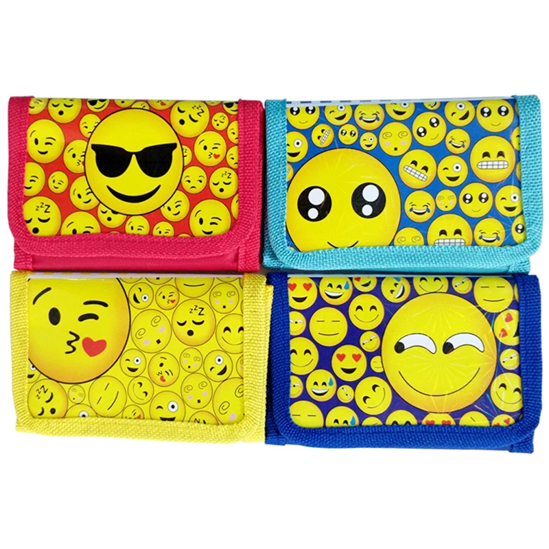 

4pcs/lot Emoji cute kids wallet party favors mini charcter party supplies gifts boys and girls celebrate birthday
