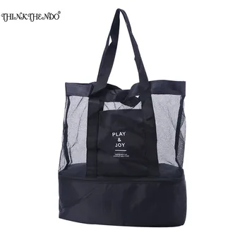 

THINKTHENDO New Design Portable Handbag 2 Layers Lunch Bag Thermal Food Picnic Shoulder Storage Tote Green/Blue/Black