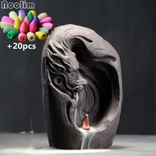 Курильница для благовоний горелка Дракон Кирин Маленький Будда ладан конус держатель курильница креативный дом Будда декор+ 20 шт пирамидки благовоний