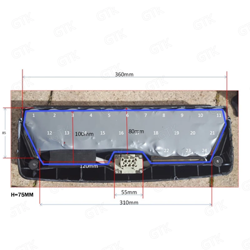 GTK 72 v 10Ah lifepo4 аккумулятор 72 v литиевая батарея 30A BMS для 1000 W 2000 w комплект электрического скутера электровелосипед велосипед+ 2A зарядное устройство