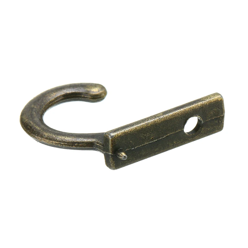 10Pcs Antique Wall Mounted Hook Key Holder with Screws Letter Rack Decorative Hanger