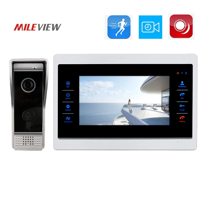 Бесплатная доставка 800TVL HD 7 &quotэкран видео телефон двери запись разблокировки