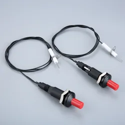 2Pcs Gas Piezo Push Button Spark Ignitor W/ Ignition Wire Cable Lead Boiler BBQ 20KV