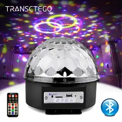 9 Цвет светодиодный диско-свет с Mp3 плеер Bluetooth Динамик Disco Ball лазерный Вечерние огни 18 W DJ этап лампы Lumiere цветомузыкой