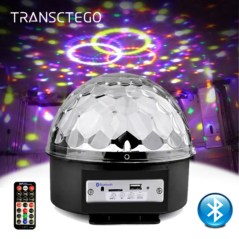 9 Color Led Disco Light With Mp3 Player Bluetooth Speaker Ball Laser Party Lights 18w Dj Stage Lamp Lumiere - Stage Lighting Effect - AliExpress