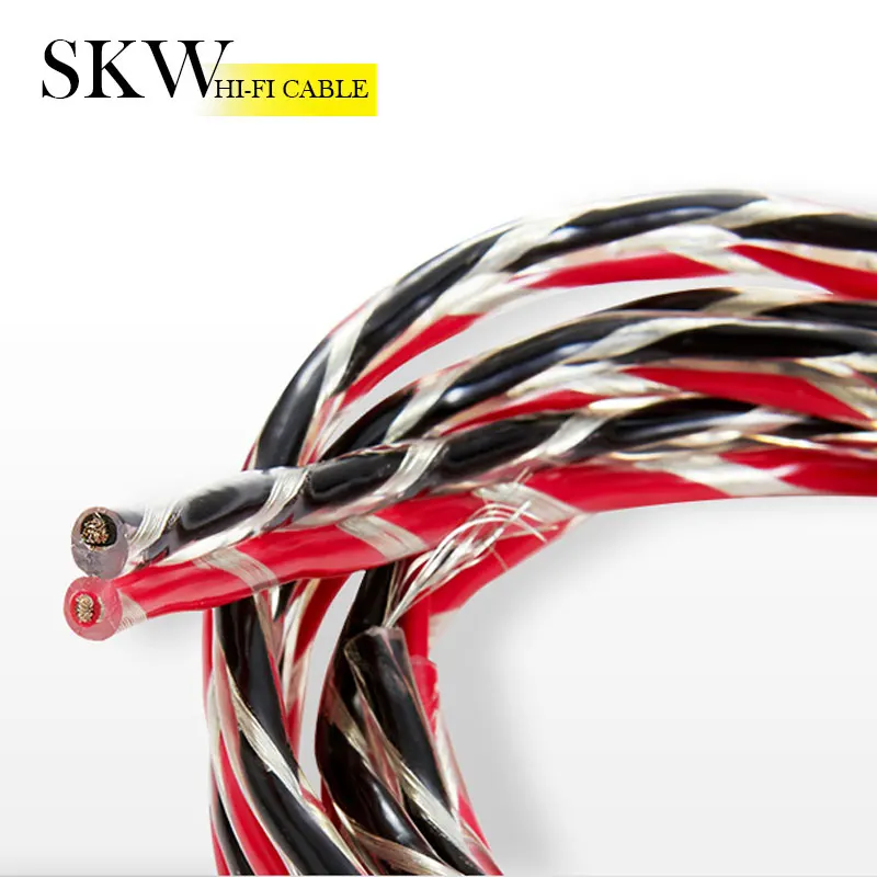 

SKW DIY Audio Cable With 2 Conductors Tinned+Oxygen-free copper For Home Theater Amplifier Speaker KTV Meeting Room