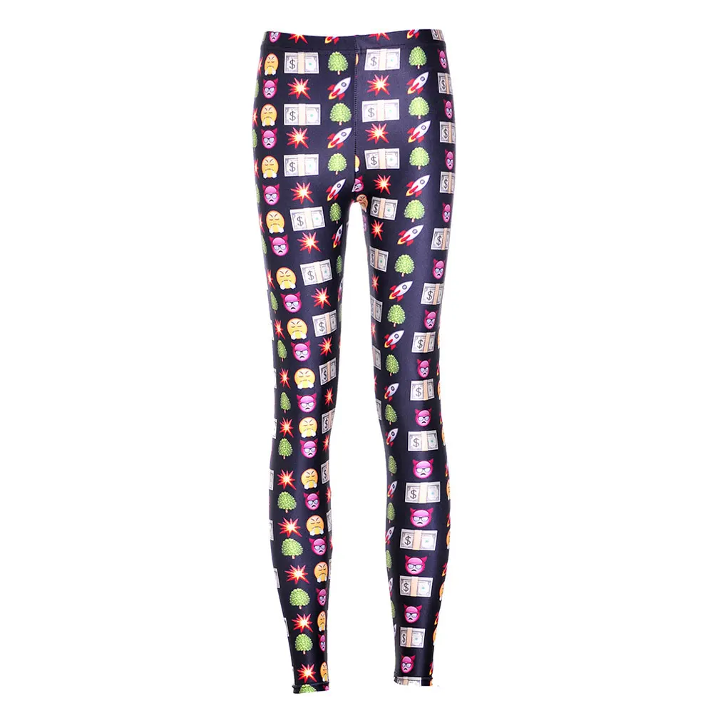 Jeggings Fitness Women Legging 2016 New Funny Style Emoji Legging