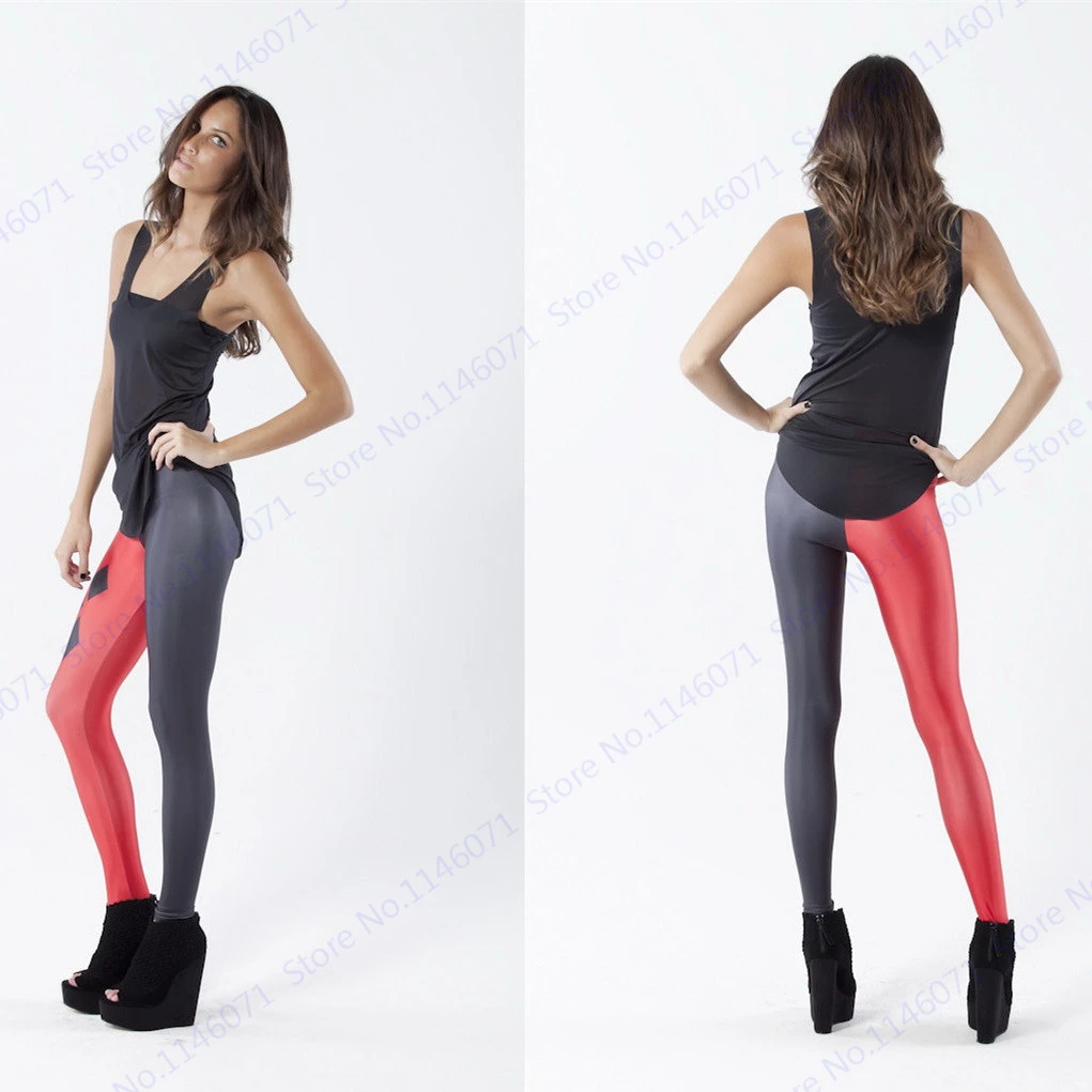 Half red and black pants Clearance