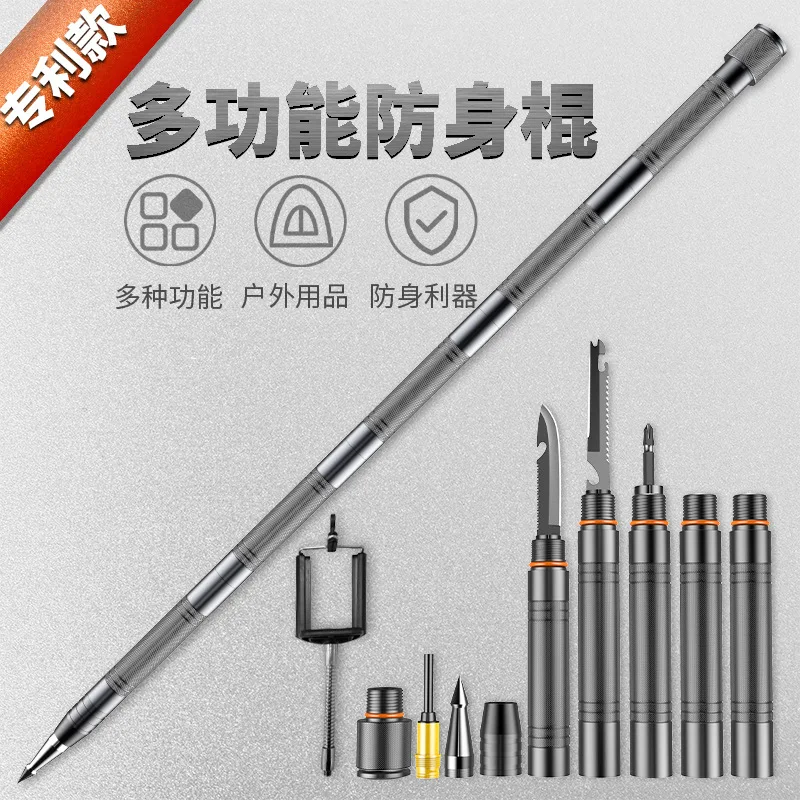 

Outdoor Camping Hiking Survival Tool Self-defense Sticks Saw Multi Flexible Survival Kit Climbing Emergency Stick Screwdriver
