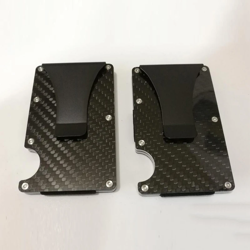 Cena BYCOBECY 2019 metalowe wizytówki etui na dowód opakowanie oryginalność biurowe z włókna węglowego karty kredytowe uchwyt na karty RFID portfel podróżny