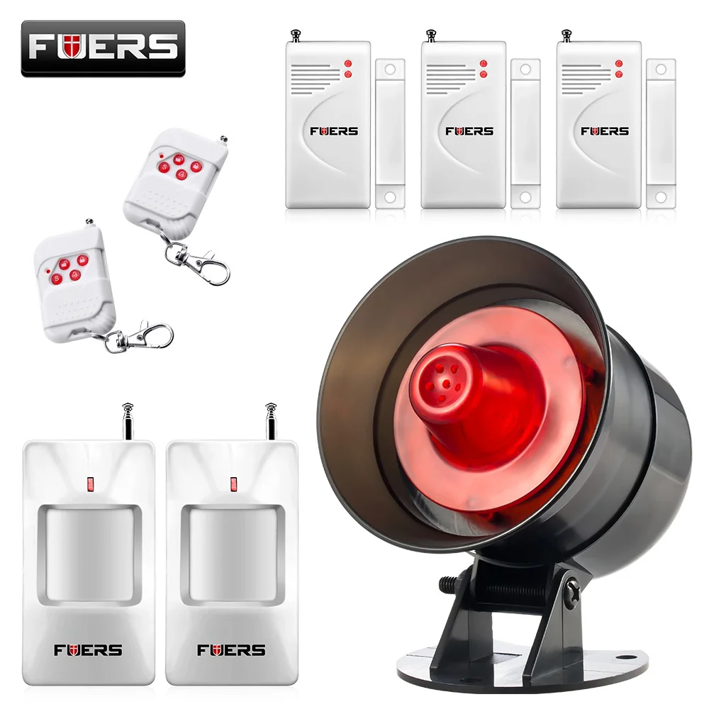 DIY Loud 110dB Simple setting Live Sound Alarm 12V Wireless Home Alarm