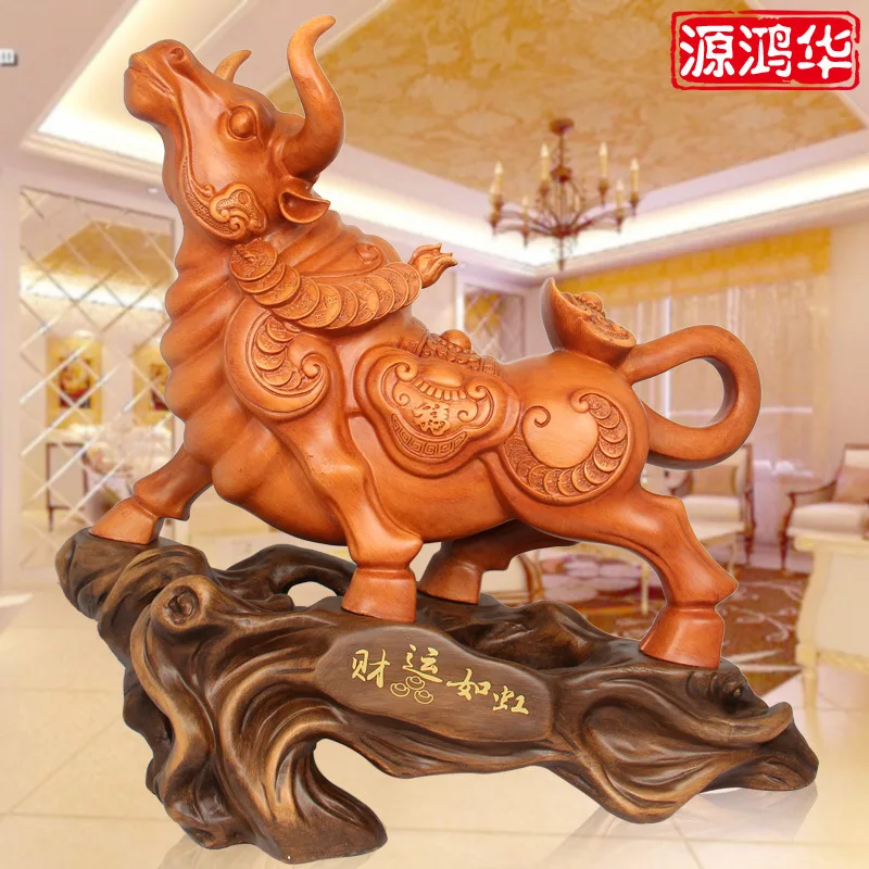 

Honghua source of wealth, such as rainbow cow cow Zodiac craft ornaments resin crafts ornaments wholesale store opening gifts