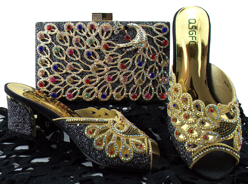

New Arrived Italian Design Shoes with Matching Bag African Shoes and Bags For Party Nigeria Fashion Shoes and Bag Set BL005
