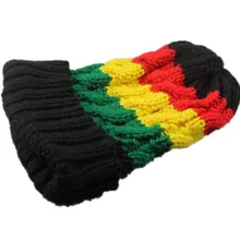 Bob Marley Jamaica Rasta Slouch Beanie шапка теплый берет зимняя шапка регги разноцветная полоса хип-хоп мешковатые