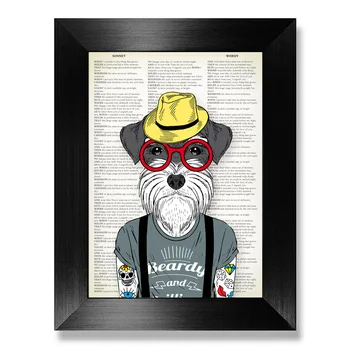 

COLORFULBOY Tattoo Dog Canvas Art Print Wall Painting Animal Posters And Prints Canvas Pictures For Living Room Decor