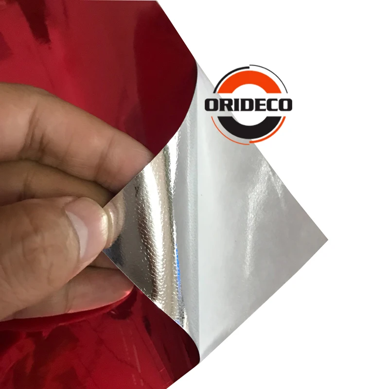 Red chrome mirror film car wrapping sticker 5