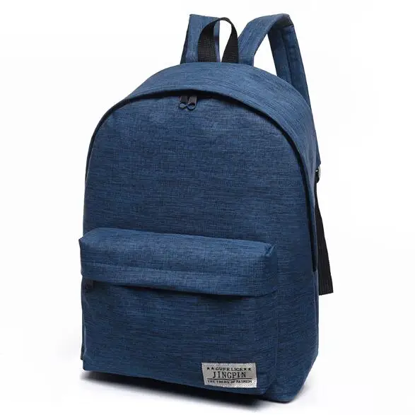 Бренд DIDA BEAR, холщовые рюкзаки для мужчин и женщин, большие школьные сумки для подростков мальчиков и девочек, рюкзак для путешествий, рюкзак для ноутбука Mochila, серый - Цвет: Синий