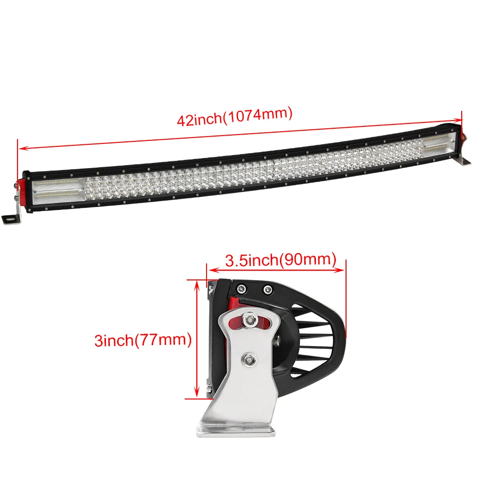 CO LIGHT Curved Led Bar 12D 744W Led Light Bar 42inch 4-Row Combo Work Light for Jeep ATV Trucks Tractor SUV Auto Driving Lamp CO LIGHT Curved Led Bar 12D 744W Led Light Bar 42inch 4-Row Combo Work Light for Jeep ATV Trucks Tractor SUV Auto Driving Lamp