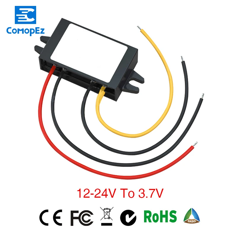 Power Supply Converter DC/DC Step down 12V/24V to 3.7V 3A Waterproof