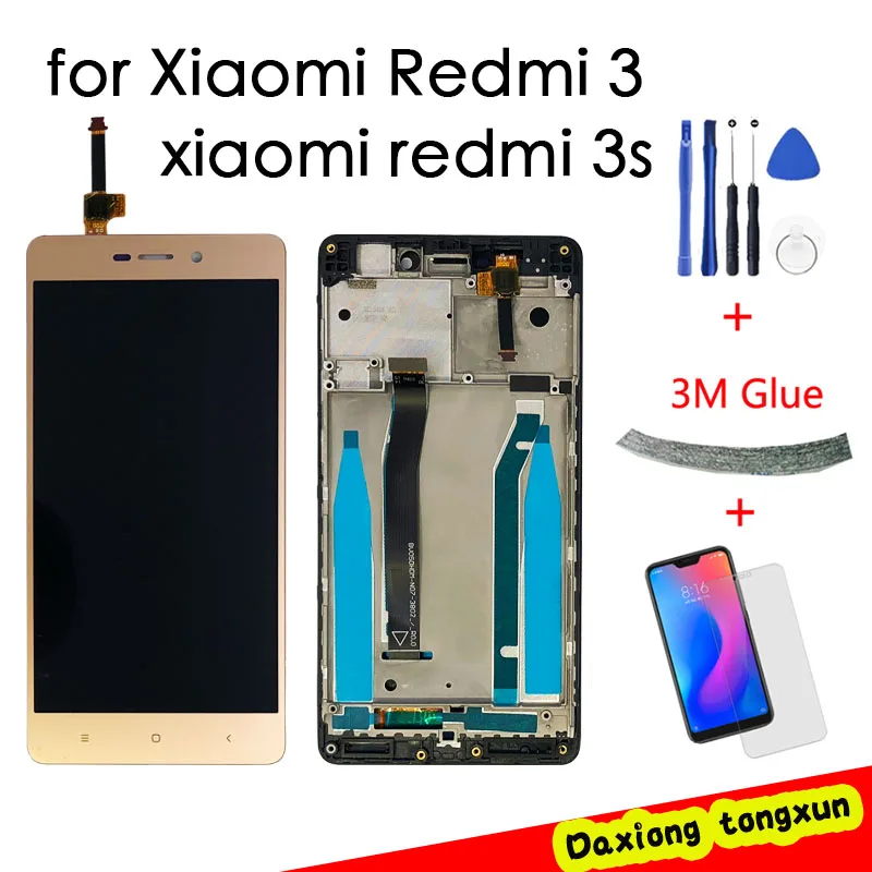 

Tested LCD Digitizer for Xiaomi Redmi 3S LCD Display Touch Screen Frame Assembly for Xiaomi Redmi 3 Pro/ 3S Pro Replacement Part