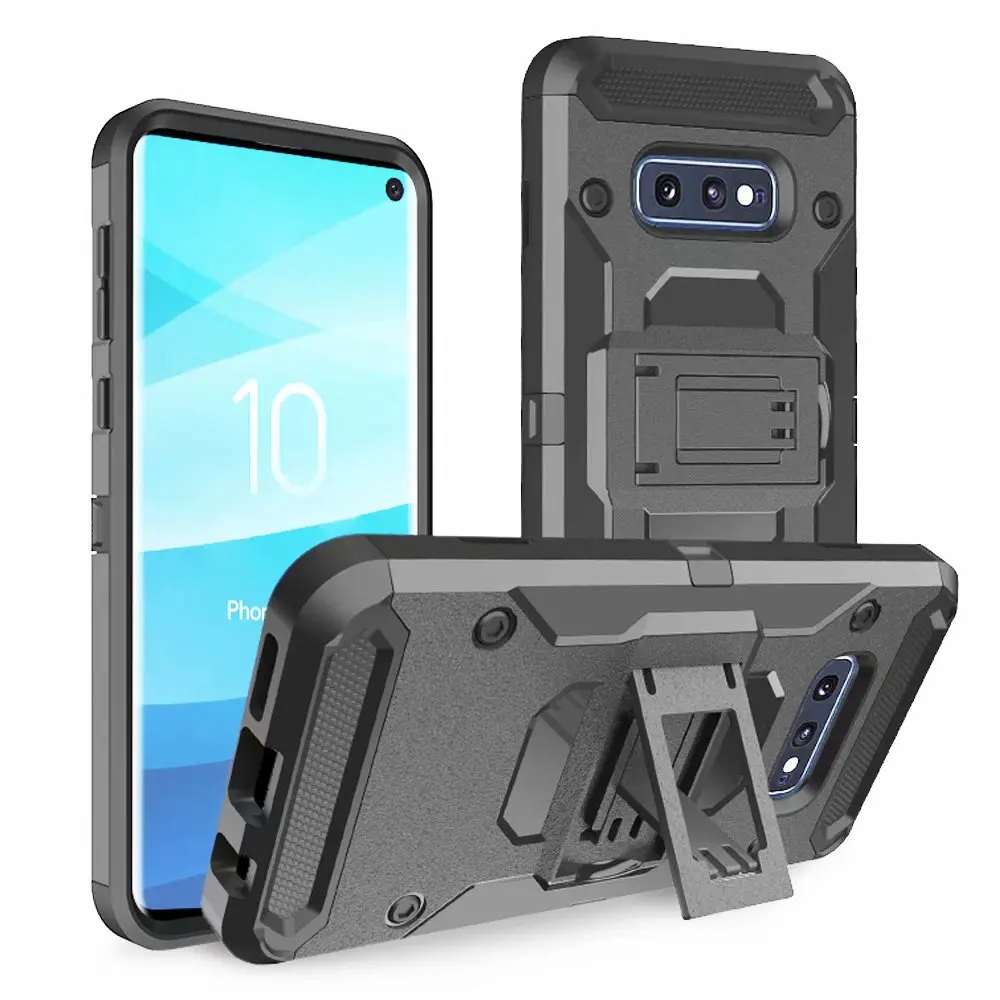 

Luxury For Samsung Galaxy S10 E Case Hard Armor For Samsung Galaxy S10 Case Bring Support For Samsung S10 Plus Phone Cover
