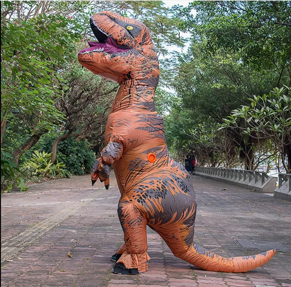 Надувные костюмы динозавра T REX для женщин Blowup Rex динозавр Хэллоуин надувной
