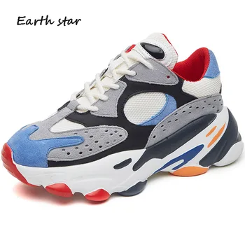 

Casual Shoes Women Chunky Sneakers Platform zapatos de mujer Spring Mesh chaussures femme Ladies footware Patchwork Breathable