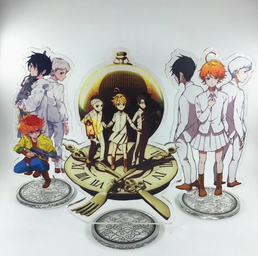 

Anime The promised neverland Acrylic Stand Model Toys conny Emma Ray Norman Action Figure Pendant toy 15cm double-side gift