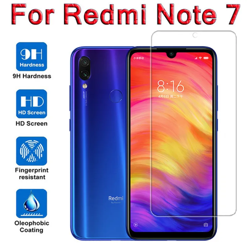 Закаленное стекло 9H для xiaomi redmi note 7 pro go защитная пленка на весь экран сотового