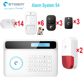 

Wireless 14 door sensors 2 alarm strobe siren 433mhz alarm systeem home security 7 languages Dutch netherlands