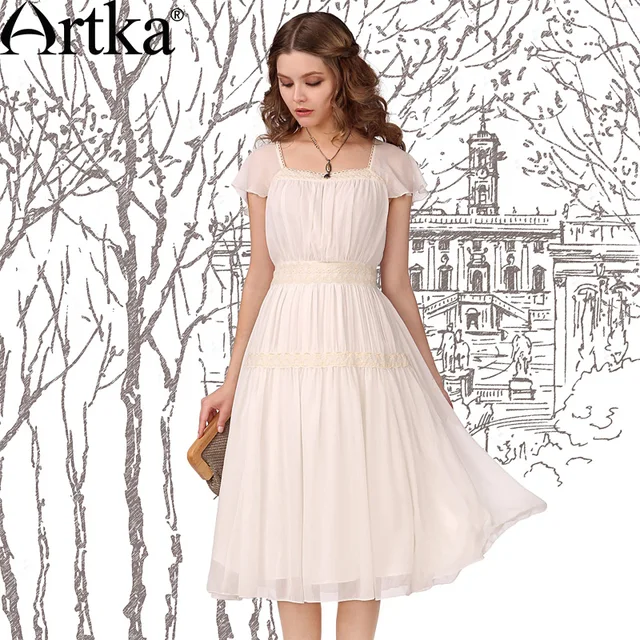 Comprar Artka Mujeres De La Vendimia Del Verano Elegante Expansión De Manga