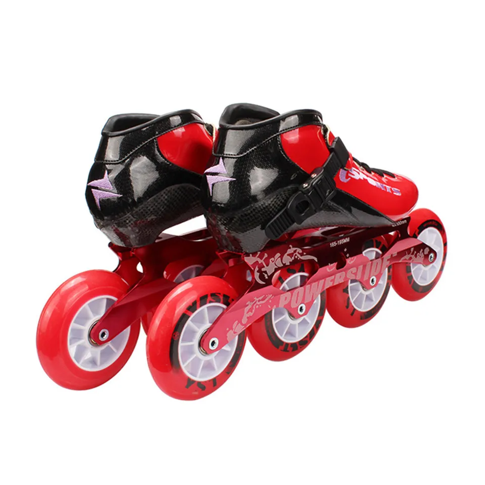 Japy سرعة حذاء تزلج بعجلات ألياف الكربون المهنية 4*100/110 مللي متر المنافسة 4 عجلات سباق التزلج Powerslide Patines مماثلة 38