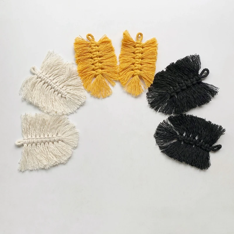 

Handmade Cotton Thread Macrame Beige Colored Decorative Twisted Cord Rope Dreamcatcher Craft 1PC