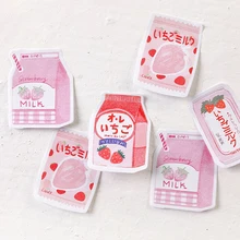 30 folhas bonito morango dirnk memorando almofada planejador diy auto-adesivo adesivos kawaii papelaria bloco de notas escola material de escritório