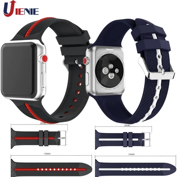 

Watch Band Straps for Apple Watch 4 3 2 1 38MM 42MM 44MM 40MM Silicone Sports Smart Watchband Bracelet for iWatch Series4 Band