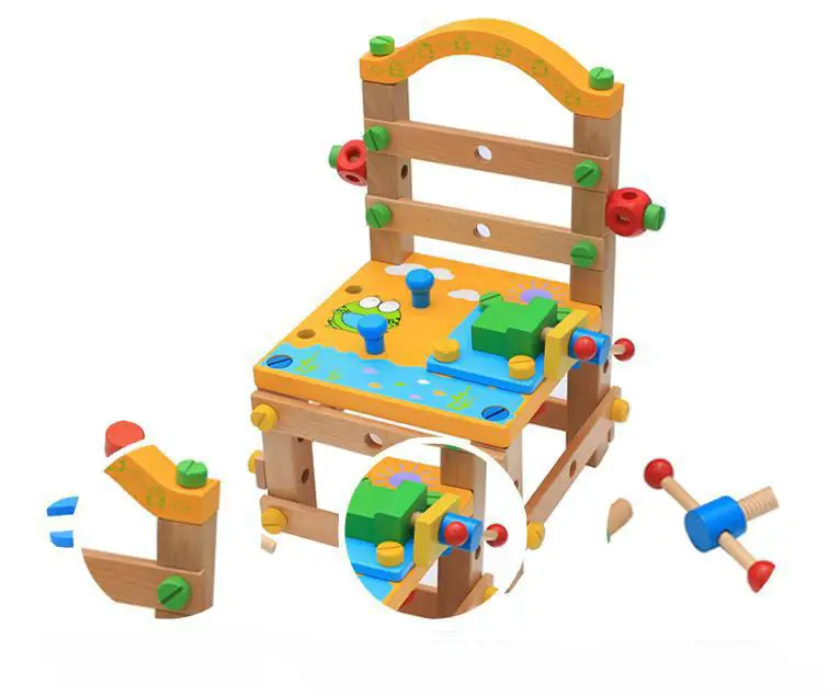 Детские разборные и сборные игрушечные кресла, детские деревянные многофункциональные блоки, детские блоки, масштабные модели игрушек