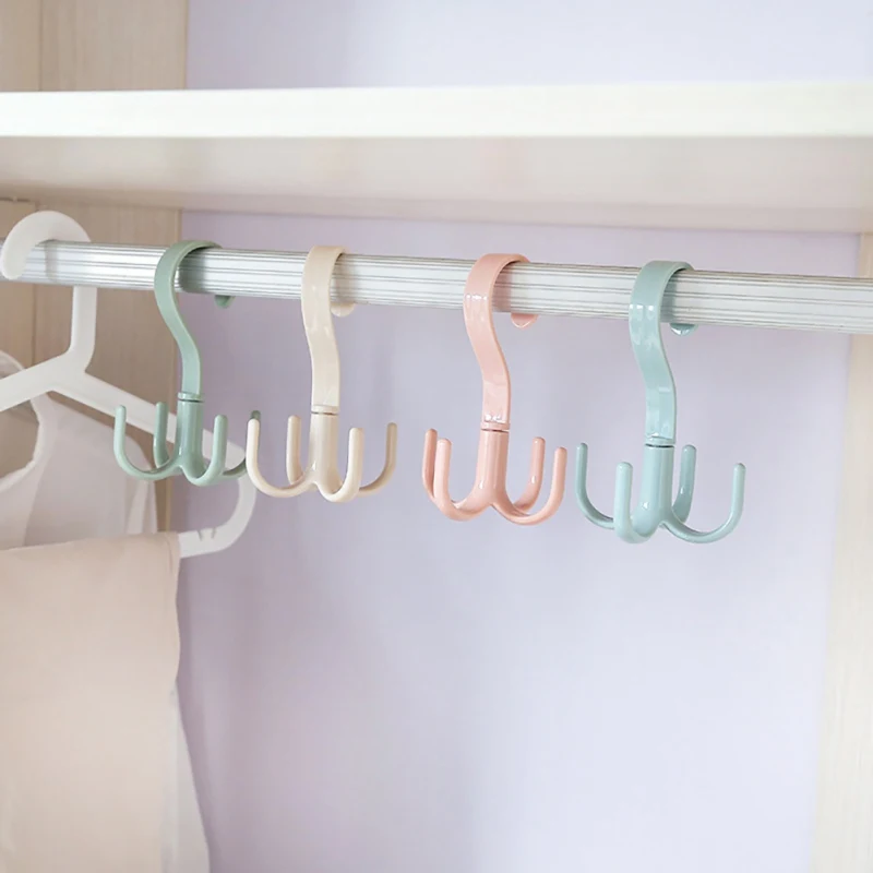 

New Multifunctional Home Drying Racks Rotatable Hook Hanger Laundry Rack For Clothes Scarf Hat Socks Wardrobe Storage Hangers