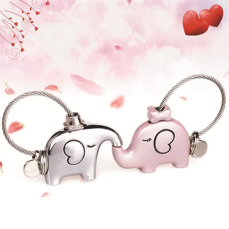 Original Fantastic Kissing Elephant Couples Keychains Birthday Anniversary Gifts Original Fantastic Kissing Elephant Couples Keychains Birthday Anniversary Gifts