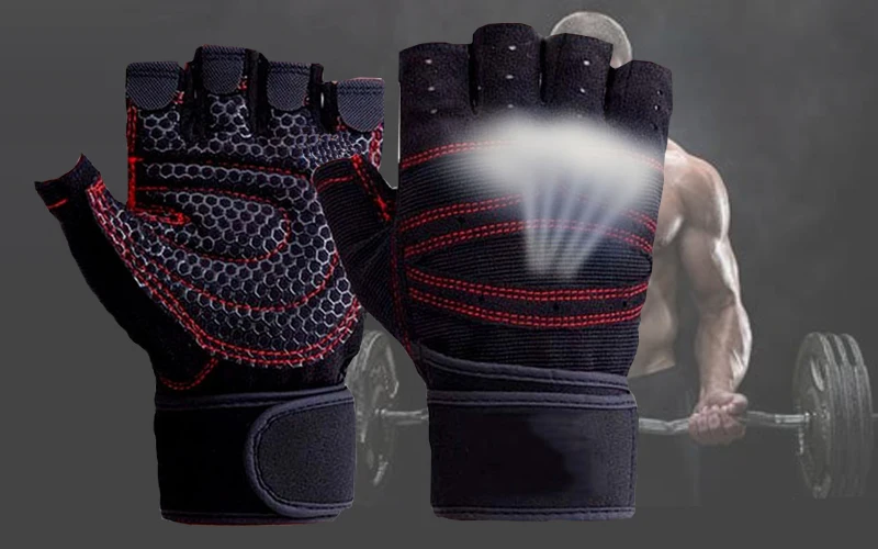 Gym Fitness Gloves Power Weight Lifting Women Men Crossfit Workout Bodybuilding Thin Breathable Non-slip Half Finger GYM Gloves