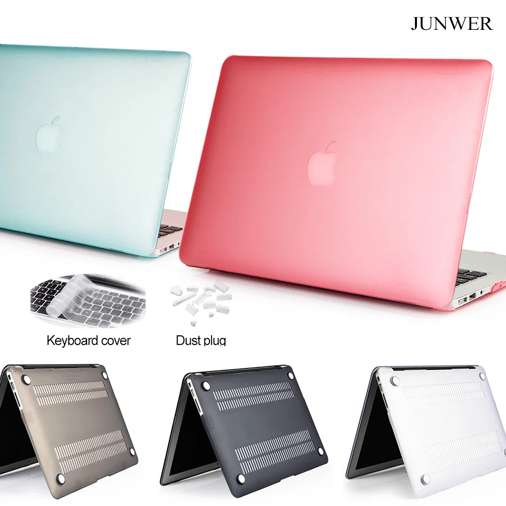 

JUNWER 2017 Matte Hard Cover For Apple Macbook Air Pro Retina 11 12 13.3 15 inch Touch Bar For Macbook pro 13 Case Laptop Case
