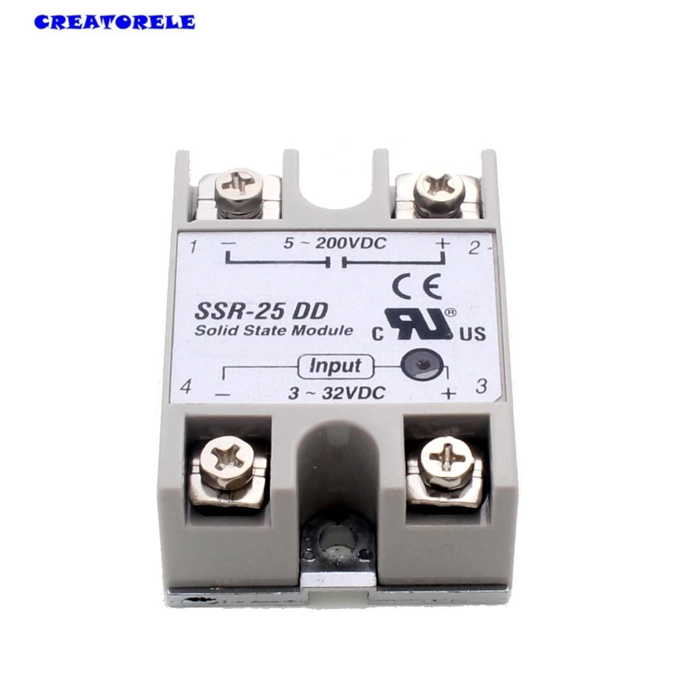 

hot New Plastic Metal Solid State Relay SSR DC-DC 25A 3-32VDC/5-60VDC