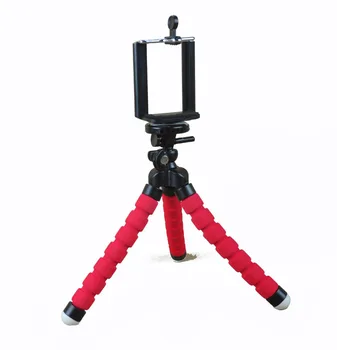 

Flexible Mini Tripod Stand with Holder with Tripod Mount Adapter for Gopro Hero 4S/3+/3/2/for Sjcam Sj4000 Sj5000 Camera-Red